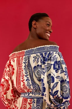 FARM Rio  Robes Courtes<Mini-robe à épaules dénudées | Jardin d'ananas mélangés