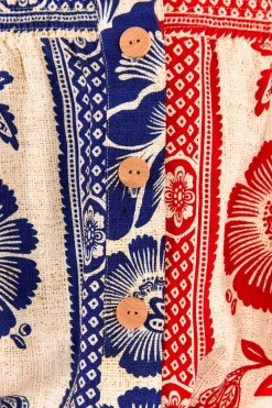 FARM Rio  Robes Courtes<Mini-robe à épaules dénudées | Jardin d'ananas mélangés