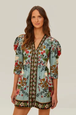 FARM Rio  Robes Courtes<Mini-robe Bouquet de beauté bleu