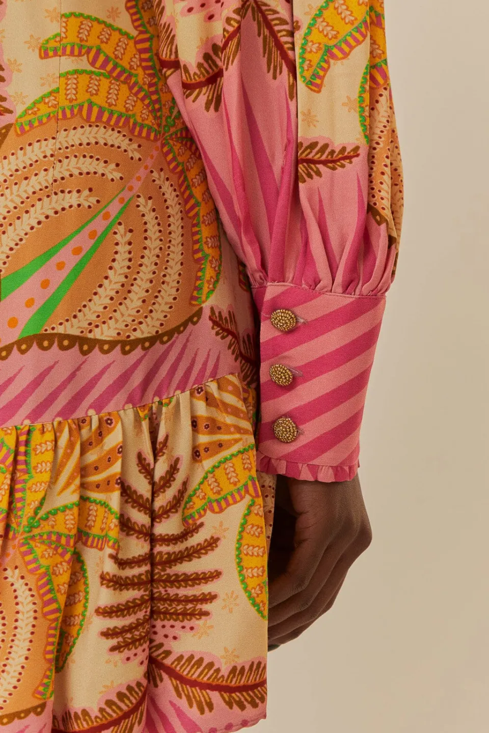 FARM Rio Robes Courtes<Mini-robe écharpe Sand Palm