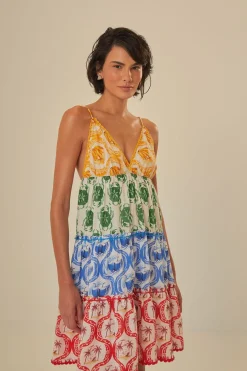 FARM Rio  Robes Courtes<Mini-robe mélange d'été