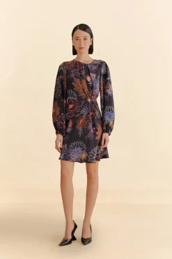 FARM Rio  Robes Courtes<Mini-robe noire à fleurs scintillantes