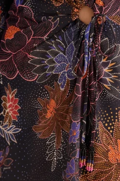 FARM Rio  Robes Courtes<Mini-robe noire à fleurs scintillantes