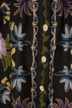 FARM Rio  Robes Courtes<Mini-robe noire à manches longues Winter Garden