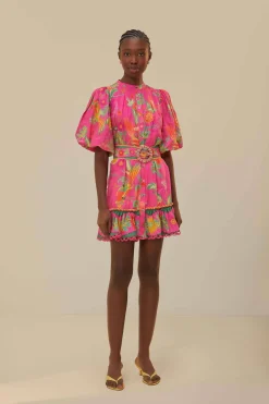 FARM Rio  Robes Courtes<Mini-robe rose jardin de fruits délicats