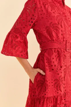 FARM Rio  Robes Courtes<Mini-robe rouge palmier