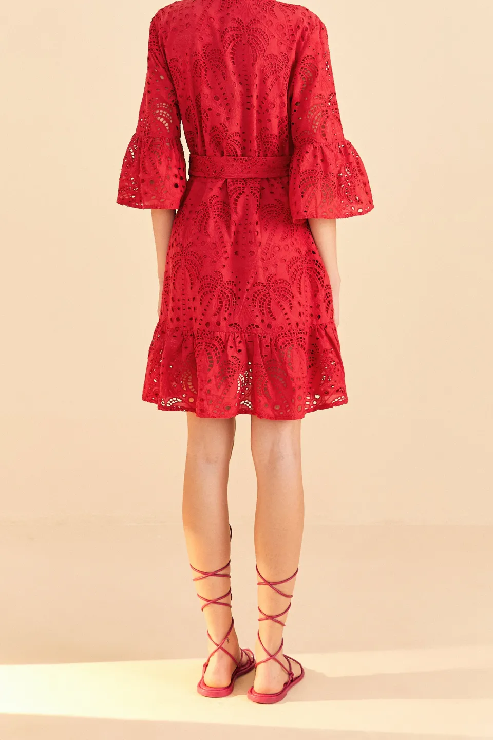 FARM Rio Robes Courtes<Mini-robe rouge palmier
