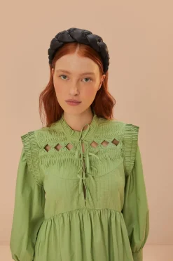 FARM Rio  Robes Courtes<Mini-robe verte à empiècement ouvert