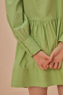 FARM Rio Robes Courtes<Mini-robe verte à empiècement ouvert