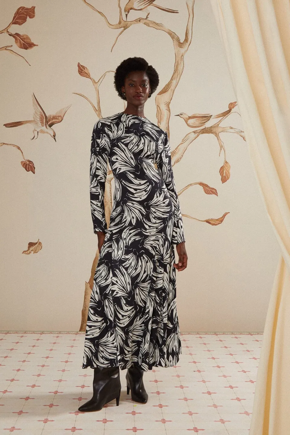 FARM Rio Robes Midi<Noir - Robe midi en viscose LENZING™ ECOVERO™ Bossa Banana