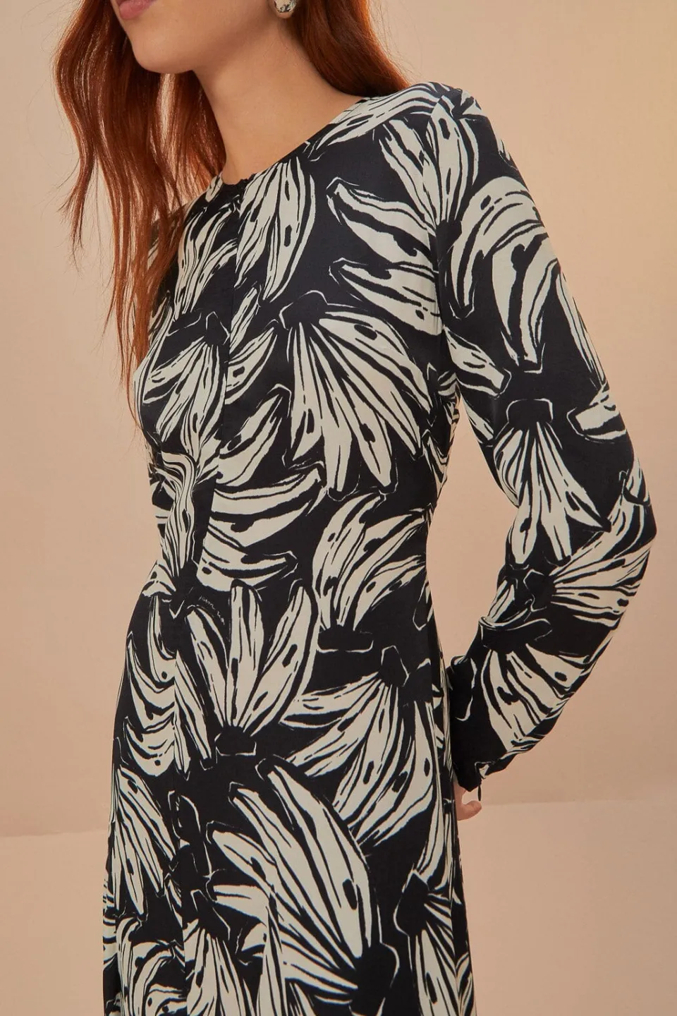 FARM Rio Robes Midi<Noir - Robe midi en viscose LENZING™ ECOVERO™ Bossa Banana
