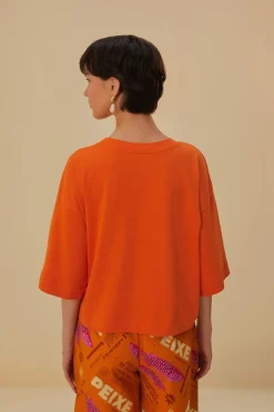 FARM Rio  T-shirts<Orange Farm - T-shirt Rio en coton biologique