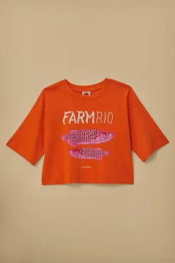 FARM Rio  T-shirts<Orange Farm - T-shirt Rio en coton biologique