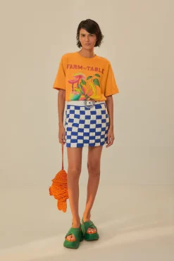 FARM Rio  T-shirts<Orange Farm T-shirt en coton biologique Rio To Table