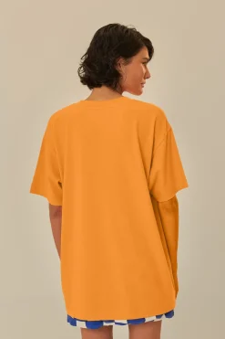 FARM Rio  T-shirts<Orange Farm T-shirt en coton biologique Rio To Table