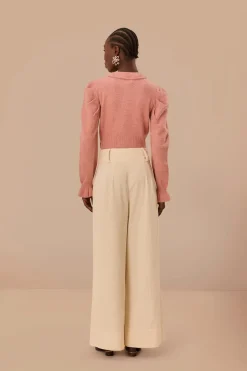 FARM Rio Pantalon<Pantalon à double ceinture Off-White