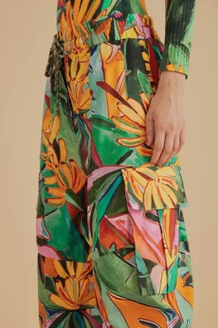 FARM Rio Pantalon<Pantalon à feuillage de banane multicolore