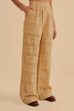 FARM Rio Pantalon<Pantalon à œillets kaki Ananas
