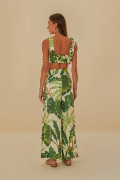 FARM Rio  Pantalon<Pantalon blanc cassé forêt tropicale