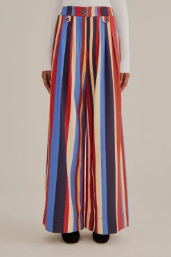 FARM Rio  Pantalon<Pantalon de costume à rayures hivernales multicolores