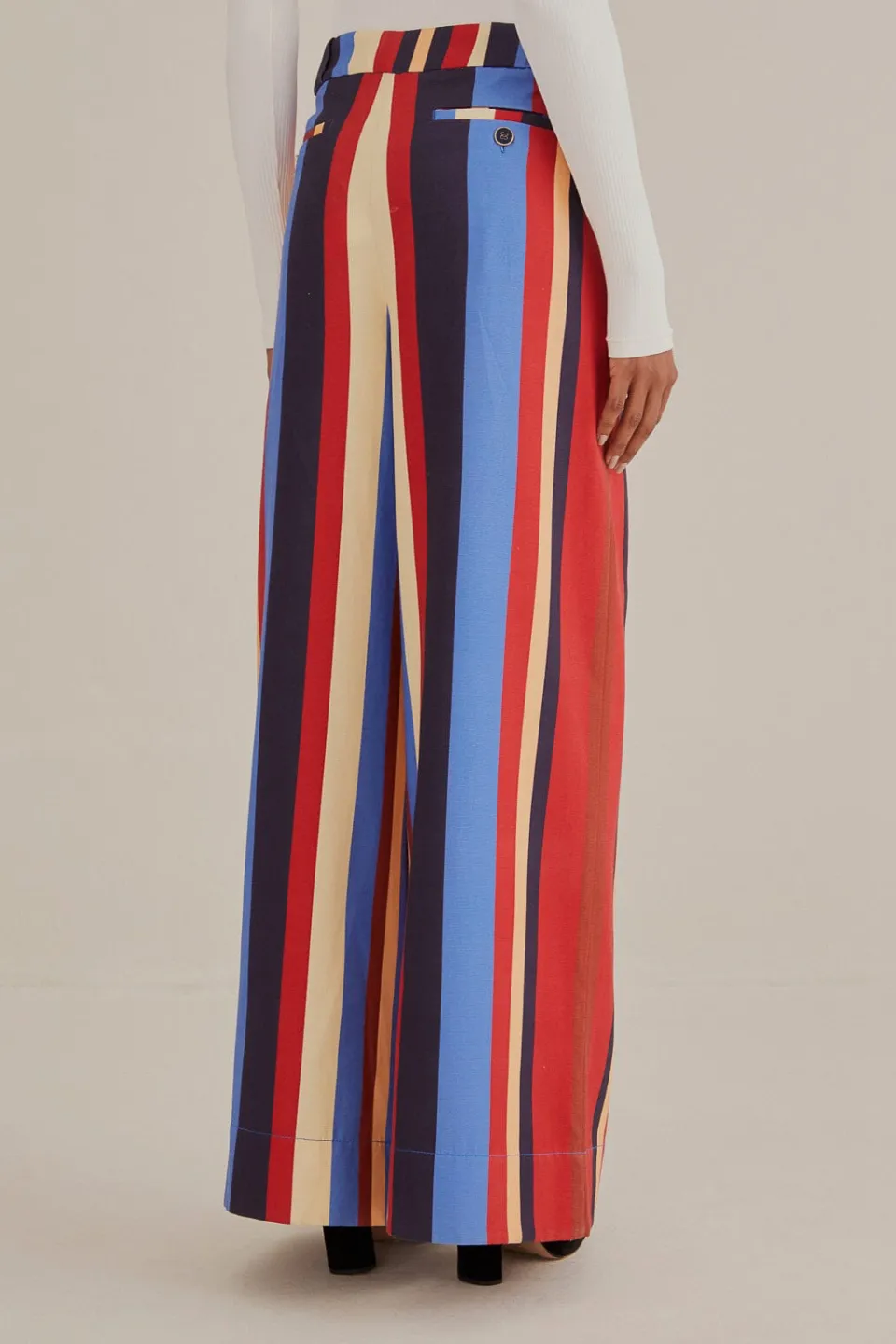 FARM Rio Pantalon<Pantalon de costume à rayures hivernales multicolores