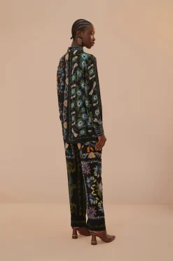 FARM Rio  Pantalon<Pantalon de pyjama noir Winter Garden