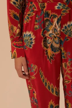 FARM Rio  Pantalon<Pantalon de pyjama rouge à imprimé fleuri