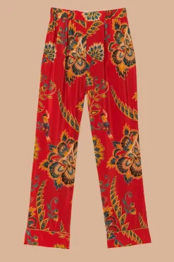 FARM Rio  Pantalon<Pantalon de pyjama rouge à imprimé fleuri