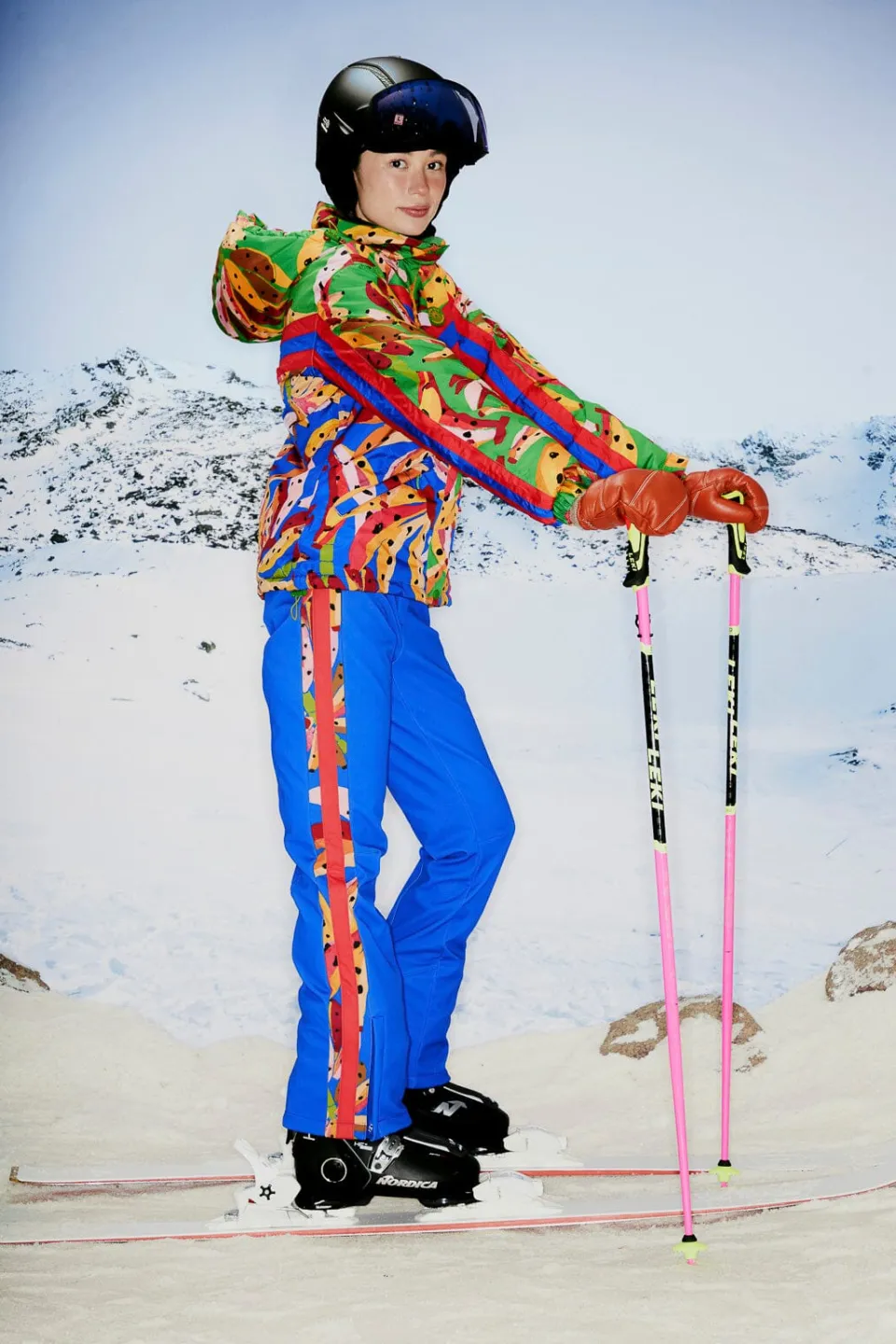 FARM Rio Pantalon<Pantalon de ski bananes colorées bleues