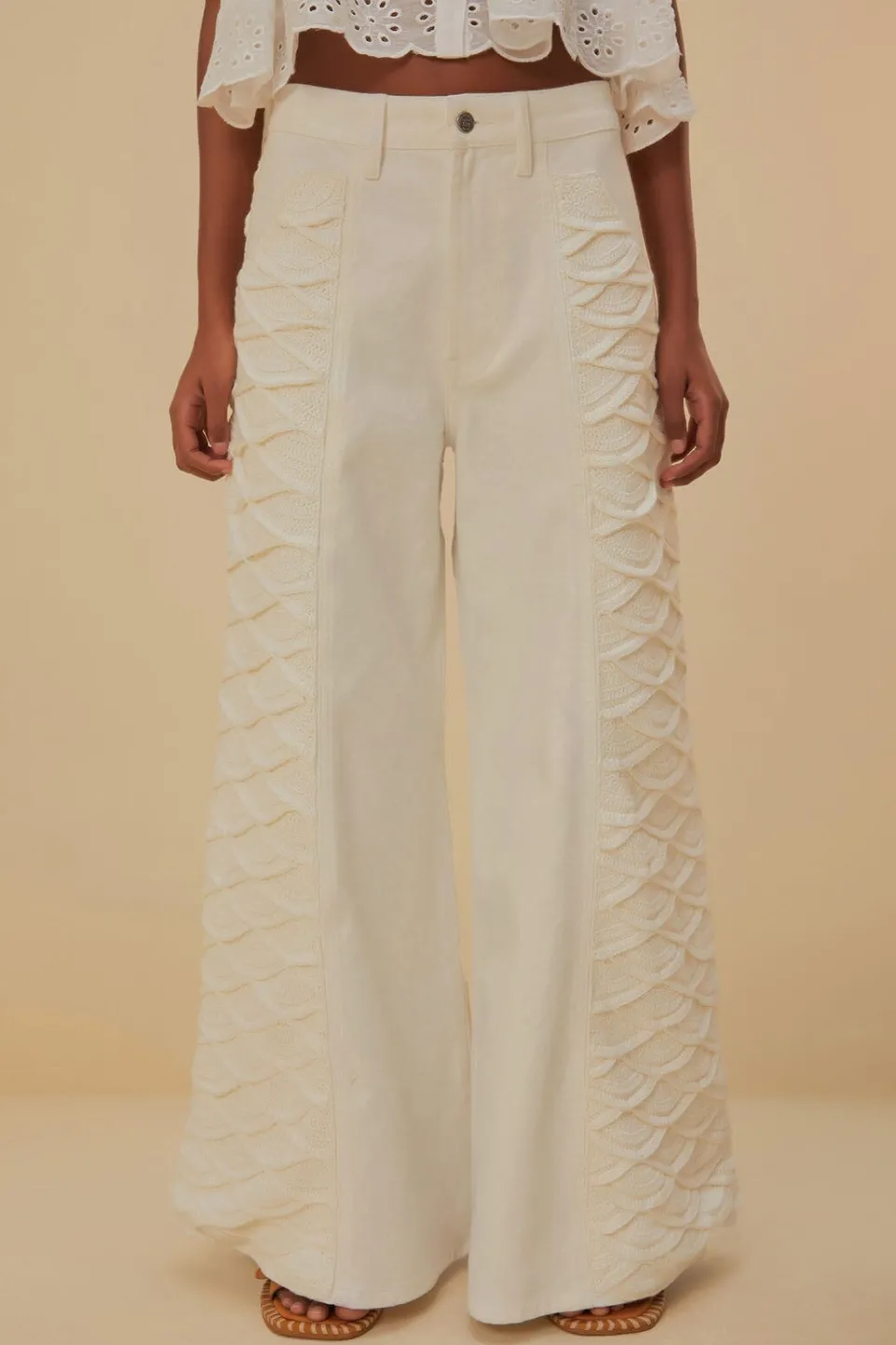FARM Rio Pantalon<Pantalon en crochet blanc