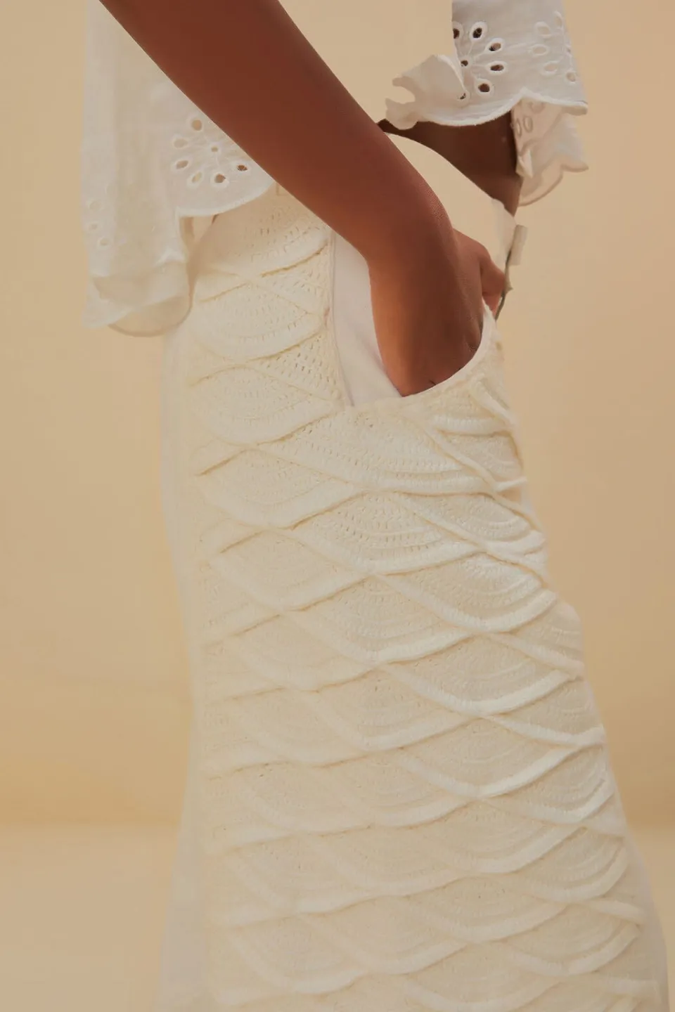 FARM Rio Pantalon<Pantalon en crochet blanc