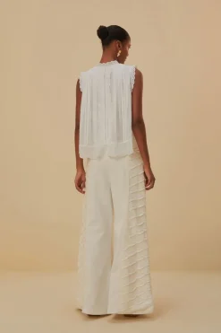 FARM Rio Pantalon<Pantalon en crochet blanc