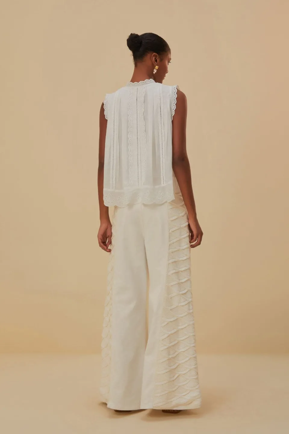 FARM Rio Pantalon<Pantalon en crochet blanc