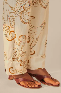 FARM Rio  Pantalon|Hauts Courts<Pantalon en lin de qualité supérieure Octopus Fun Euroflax™ Off-White
