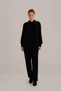 FARM Rio  Pantalon<Pantalon en velours noir