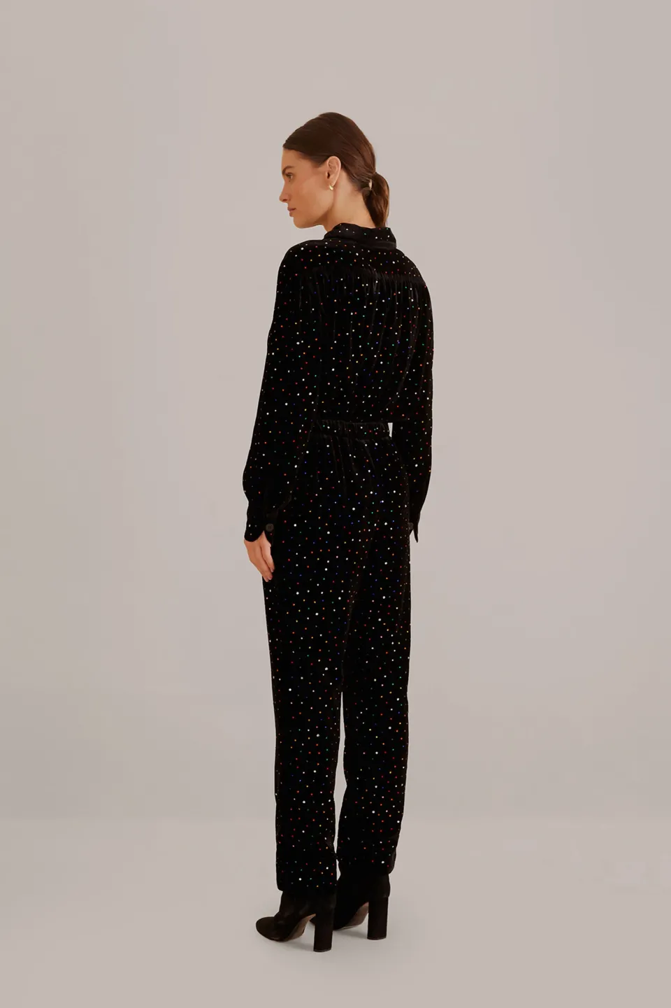 FARM Rio Pantalon<Pantalon en velours noir