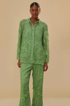 FARM Rio  Pantalon<Pantalon Guipire Vert