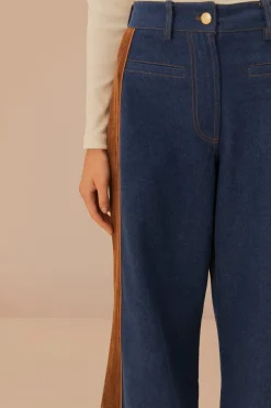 FARM Rio  Pantalon<Pantalon large en denim western taille basse