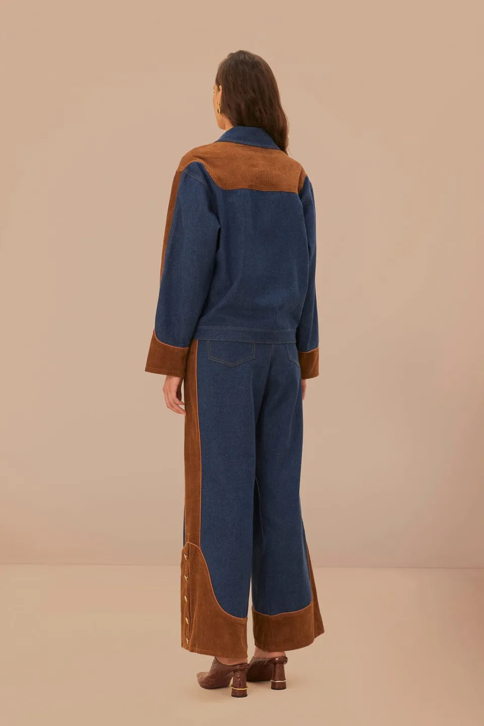 FARM Rio Pantalon<Pantalon large en denim western taille basse