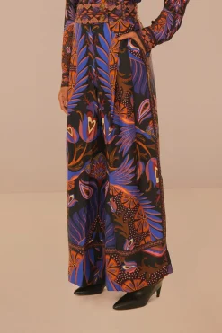 FARM Rio  Pantalon<Pantalon large en viscose LENZING™ ECOVERO™ Black Heart Forest