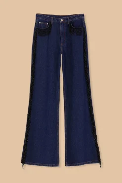 FARM Rio  Pantalon<Pantalon Large Franges Perles