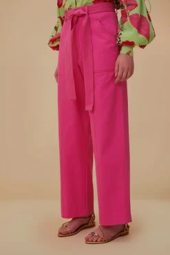 FARM Rio  Pantalon<Pantalon large rose