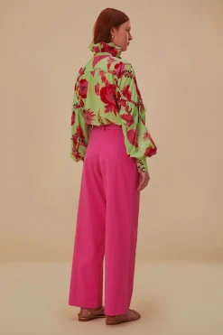 FARM Rio  Pantalon<Pantalon large rose