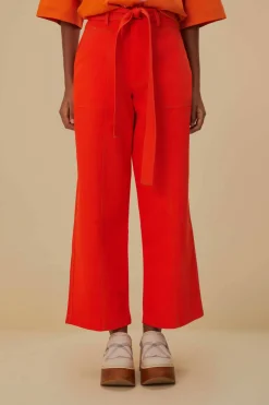 FARM Rio  Pantalon<Pantalon large rouge