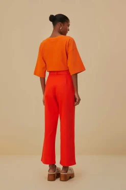 FARM Rio  Pantalon<Pantalon large rouge