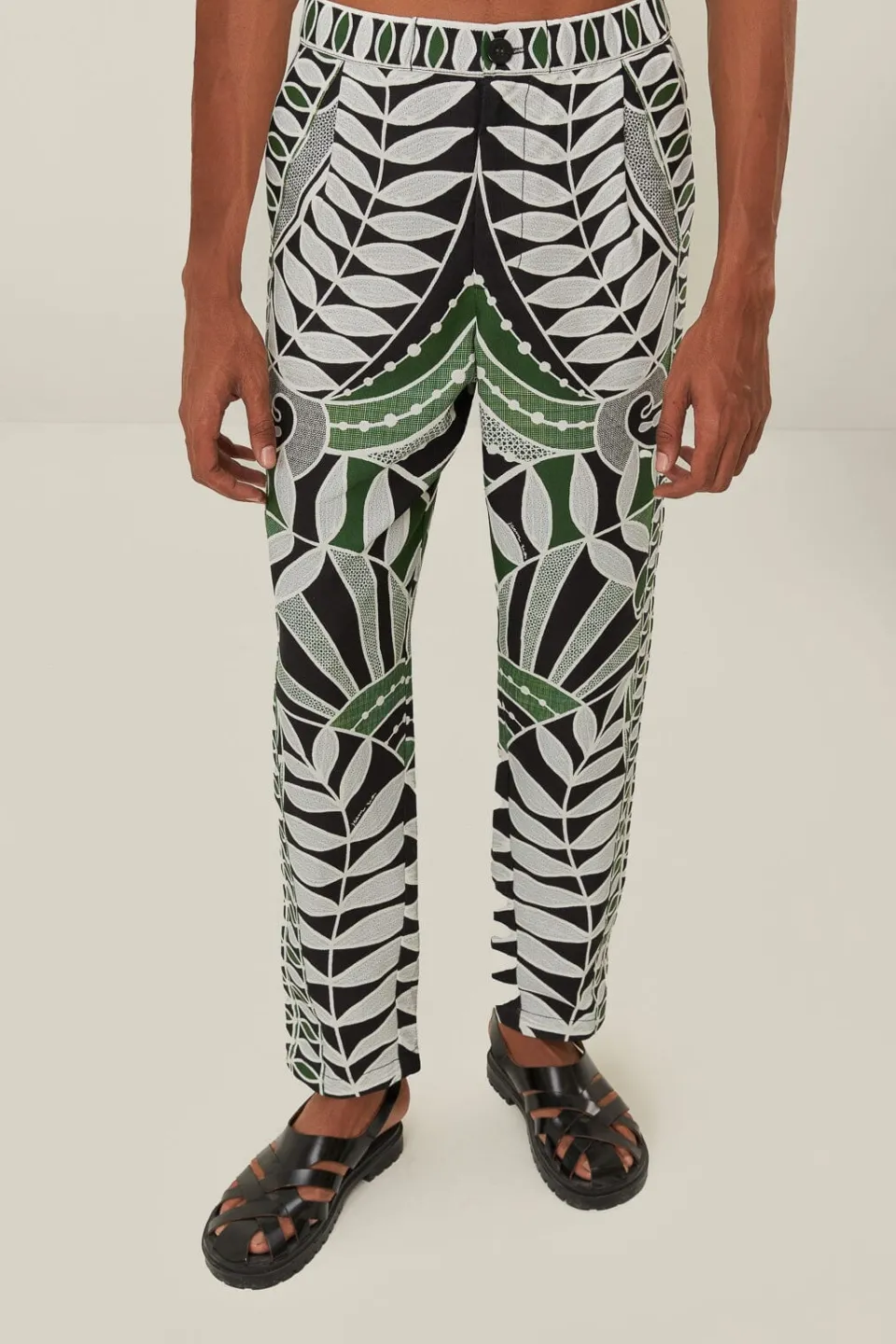 FARM Rio Pantalon<Pantalon Nature en Dentelle Noire