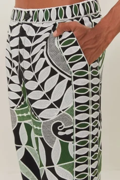 FARM Rio Pantalon<Pantalon Nature en Dentelle Noire