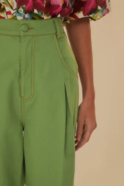 FARM Rio  Pantalon<Pantalon plissé vert