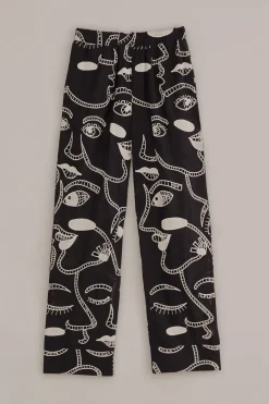 FARM Rio  Pantalon<Pantalon Richelieu Faces noir