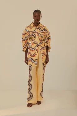FARM Rio  Pantalon<Pantalon serpent Sand Time